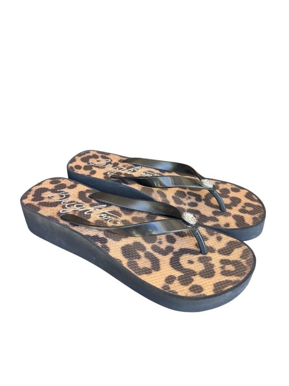 Brighton Animal Platform Wedge Flip Flop Women size 10
